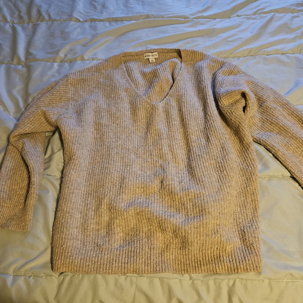 Ava‎ & Viv Warm Tan Knit Sweater